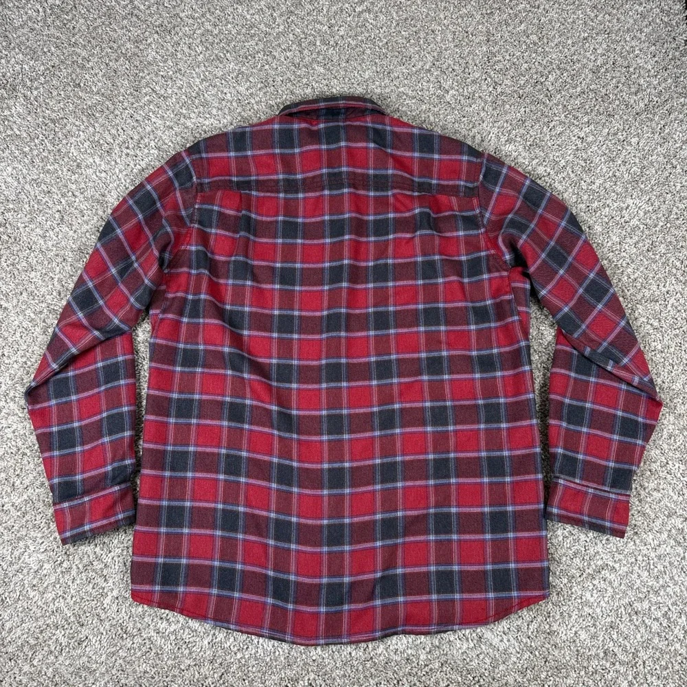The North Face Shirt Mens Large‎ Red Black Plaid Button Up Long Sleeve
